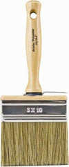 Wooster Brush - 5-1/2" Flat Hog Wall Brush - 3-1/4" Bristle Length, 5.44" Wood Threaded Wood Handle - Eagle Tool & Supply