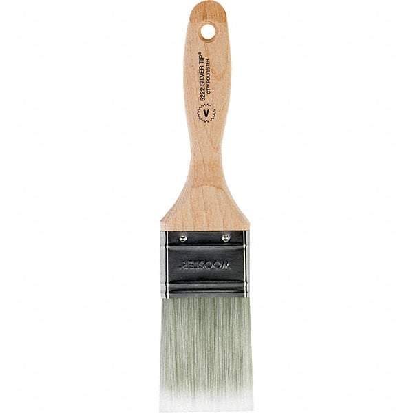 Wooster Brush - 2" Flat Synthetic Varnish Brush - 2-11/16" Bristle Length, 5.81" Wood Beavertail Handle - Eagle Tool & Supply