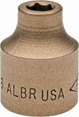 Ampco - 5/16", 1/2" Drive, Standard Hand Socket - 6 Points, 1-3/16" OAL, Aluminum Bronze - Eagle Tool & Supply