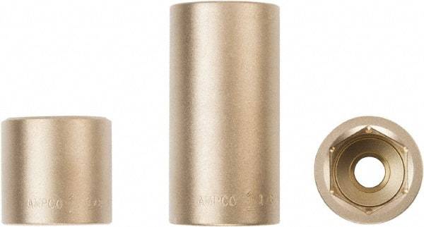 Ampco - 3/4" Drive, Standard Hand Socket - 6 Points, 1-7/8" OAL, Aluminum Bronze - Eagle Tool & Supply