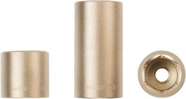 Ampco - 3/4" Drive, Standard Hand Socket - 6 Points, 2-7/8" OAL, Aluminum Bronze - Eagle Tool & Supply