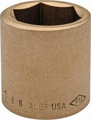 Ampco - 1-3/8", 3/4" Drive, Standard Hand Socket - 6 Points, 2" OAL, Aluminum Bronze - Eagle Tool & Supply