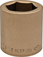 Ampco - 1-5/16", 3/4" Drive, Standard Hand Socket - 6 Points, 2" OAL, Aluminum Bronze - Eagle Tool & Supply