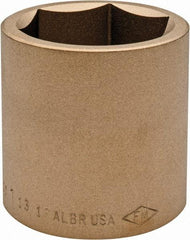 Ampco - 1-13/16", 3/4" Drive, Standard Hand Socket - 6 Points, 2-9/16" OAL, Aluminum Bronze - Eagle Tool & Supply