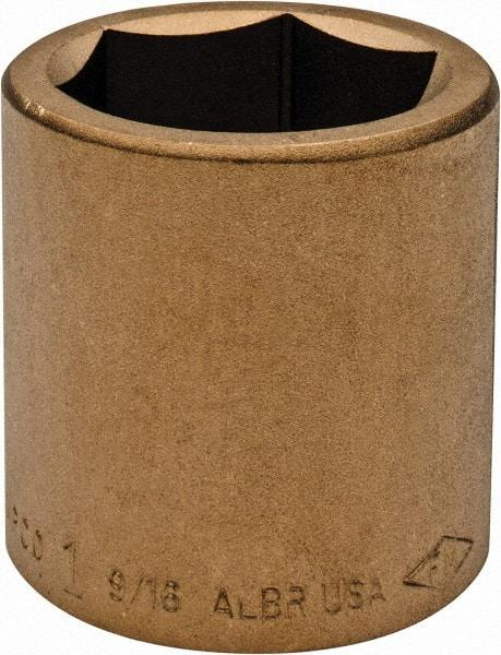 Ampco - 1-9/16", 3/4" Drive, Standard Hand Socket - 6 Points, 2-1/4" OAL, Aluminum Bronze - Eagle Tool & Supply