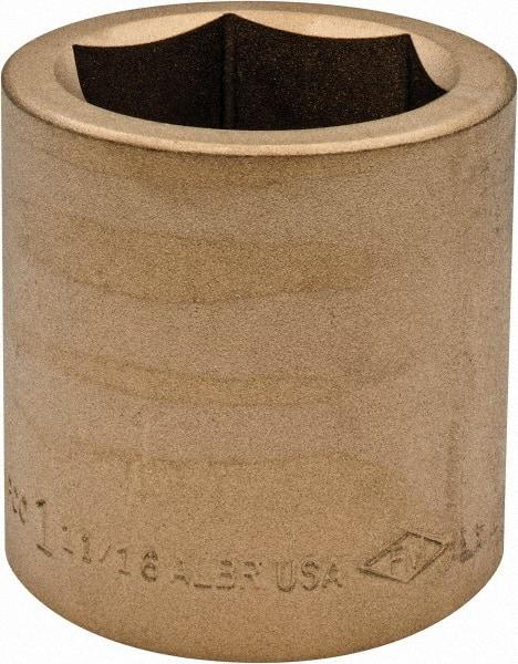 Ampco - 1-11/16", 3/4" Drive, Standard Hand Socket - 6 Points, 2-1/4" OAL, Aluminum Bronze - Eagle Tool & Supply