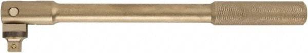 Ampco - 1/2" Drive Socket Flex Handle - 12" OAL, Aluminum Bronze Finish - Eagle Tool & Supply