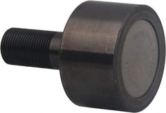 Accurate Bushing - 4-1/2" Roller Diam x 2" Width, 1-1/4" Stud Diam x 2-3/4" Length, Plain Stud Load Runner - Carbon Steel, 1-3/4" Thread Length, 1-1/4-12 Thread, 4-3/4" OAL, 14,300 Lb Dynamic Cap, 16,000 Lb Static Cap - Eagle Tool & Supply