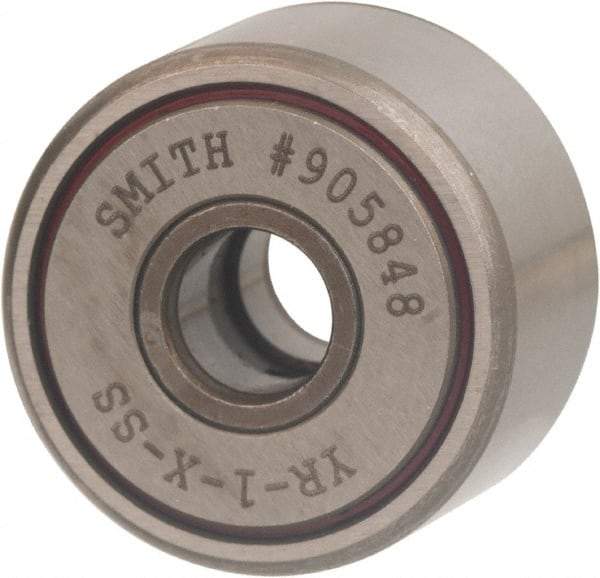 Accurate Bushing - 1-1/4" Roller Diam x 3/4" Width, Sealed Yoke Cam Follower - Stainless Steel, 0.81" OAL, 2,750 Lb Dynamic Cap - Eagle Tool & Supply