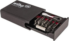 Wiha - 38 Piece, Screwdriver Tamperproof Bit Set - #1 & #2 Phillips, Tamperproof 5/64 to 5/32" Hex, Tamperproof TR8 to TR40 Torx, #0, #1, #2 & #3 Pozidriv, #1, #2 & #3 Square Recess, 6.5 & 8mm Slotted, #1, #2, #3 & #4 Tri-Wing, #4, #6, #8 & #10 Spanner - Eagle Tool & Supply