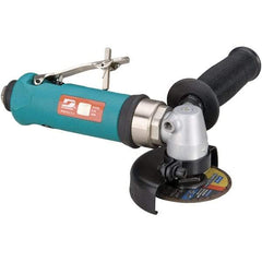 Dynabrade - 3" Wheel Diam, 18,000 RPM, Pneumatic Cutoff & Cutoff-Grinder Tool - Right Angle Handle, 1/4 NPT Inlet - Eagle Tool & Supply