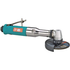 Dynabrade - 4" Wheel Diam, 12,000 RPM, Pneumatic Angle & Disc Grinder - 3/8-24 Spindle, 40 CFM, Rear Exhaust - Eagle Tool & Supply