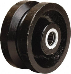 Hamilton - 4 Inch Diameter x 2 Inch Wide, Cast Iron Caster Wheel - 800 Lb. Capacity, 2-3/16 Inch Hub Length, 1-3/16 Inch Axle Diameter, Plain Bore Bearing - Eagle Tool & Supply