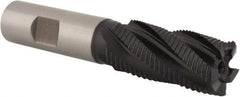 Hertel - 7/8" Diam, Fine Pitch, 1-7/8" LOC, 5 Flute Cobalt Roughing Square End Mill - TiAlN Finish, 4-1/8" OAL, 3/4" Shank Diam, Single End, 30° Helix - Eagle Tool & Supply