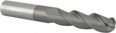 Accupro - 5/8" Diam, 2-1/8" LOC, 3 Flute Solid Carbide Ball End Mill - nACRo Finish, Single End, 4-5/8" OAL, 5/8" Shank Diam, Spiral Flute - Eagle Tool & Supply