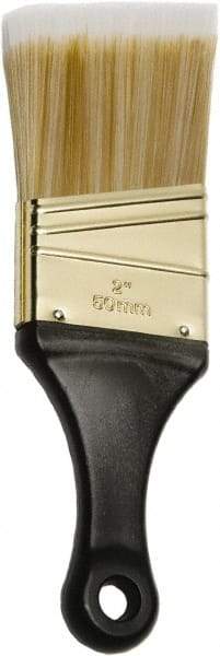 Ability One - 3" Flat Synthetic Sash Brush - 2" Bristle Length, 3" Short Handle - Eagle Tool & Supply