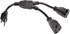 Tripp-Lite - 1', 18/3 Gauge/Conductors, Black Indoor Replacement Cord - 0 Receptacles, 10 Amps, 120 VAC, UL SJT, NEMA 5-15P - Eagle Tool & Supply