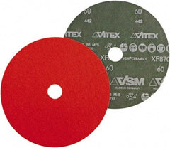 VSM - 7" Diam 7/8" Hole 40 Grit Fiber Disc - Coarse Grade, Ceramic, 8,000 Max RPM - Eagle Tool & Supply