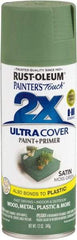 Rust-Oleum - Moss Green, Gloss, Enamel Spray Paint - 8 to 12 Sq Ft per Can, 12 oz Container - Eagle Tool & Supply