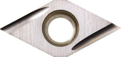 Kyocera - DCGT21.50.5 U Grade PR930 Carbide Turning Insert - TiCN Finish, 55° Diamond, 1/4" Inscr Circle, 3/32" Thick, 0.008" Corner Radius - Eagle Tool & Supply