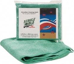 MPH Systems - Reusable Microfiber Wipes - Packet, 16" x 16" Sheet Size, Green - Eagle Tool & Supply