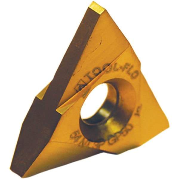 Tool-Flo - TNMA44 API Buttress Grade GP50D Edge Threading Insert - AlTiN Finish, 3/8" Inscribed Circle, Neutral Cut - Eagle Tool & Supply
