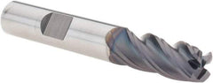 SGS - 3/8", 4 Flute, Single End, Solid Carbide, 0.06" Corner Radius End Mill - 2-1/2" OAL, Right Hand Flute, 7/8" LOC, Right Hand Cut - Eagle Tool & Supply