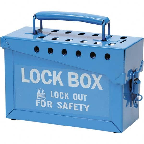 Brady - Group Lockout Boxes Portable or Wall Mount: Portable Maximum Number of Padlocks: 13 - Eagle Tool & Supply