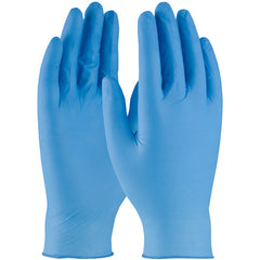 ‎63-331PF/L Disposable Gloves - Ambi-Dex Disposable Nitrile - 4 Mil Blue - Premium Grade - Powder Free - Exact Industrial Supply