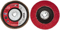 Camel Grinding Wheels - 40 Grit, 5" Disc Diam, 5/8-11 Center Hole, Ceramic Flap Disc - 12,200 Max RPM, Polyester Backing, Arbor Attaching System, Coated - Eagle Tool & Supply