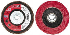 Camel Grinding Wheels - 36 Grit, 5" Disc Diam, 5/8-11 Center Hole, Ceramic Flap Disc - 12,200 Max RPM, Polyester Backing, Arbor Attaching System, Coated - Eagle Tool & Supply