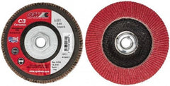 Camel Grinding Wheels - 80 Grit, 5" Disc Diam, 5/8-11 Center Hole, Ceramic Flap Disc - 12,200 Max RPM, Polyester Backing, Arbor Attaching System, Coated - Eagle Tool & Supply