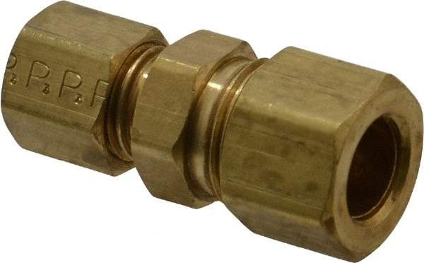 Parker - 3/8 x 1/4" OD, Brass Reducer - -65 to 250°F, Comp x Comp Ends - Eagle Tool & Supply