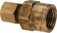 Parker - 1/4" OD, Brass Female Connector - 300 Max Working psi, -65 to 250°F, Comp x FNPT Ends - Eagle Tool & Supply