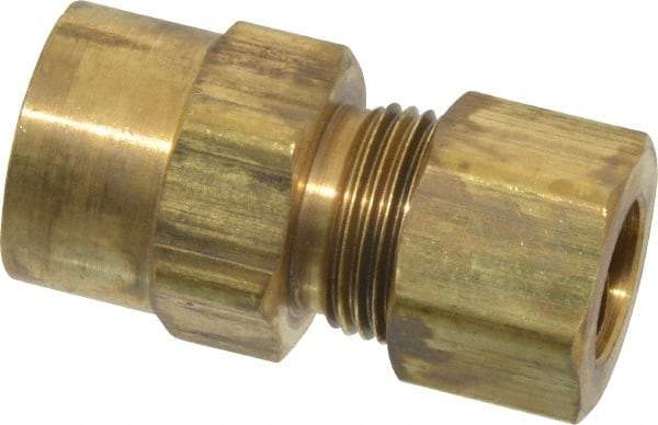Parker - 3/8" OD, Brass Female Connector - 200 Max Working psi, -65 to 250°F, Comp x FNPT Ends - Eagle Tool & Supply