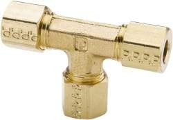 Parker - 5/8" OD, Brass Union Tee - 150 Max Working psi, -65 to 250°F, Comp x Comp x Comp Ends - Eagle Tool & Supply