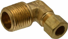Parker - 3/8" OD, Brass Male Elbow - 200 Max Working psi, -65 to 250°F, Comp x MNPT Ends - Eagle Tool & Supply