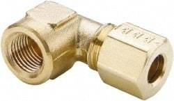 Parker - 1/2" OD, Brass Female Elbow - 200 Max Working psi, -65 to 250°F, Comp x FNPT Ends - Eagle Tool & Supply