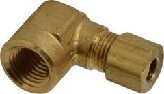 Parker - 1/4" OD, Brass Female Elbow - 300 Max Working psi, -65 to 250°F, Comp x FNPT Ends - Eagle Tool & Supply