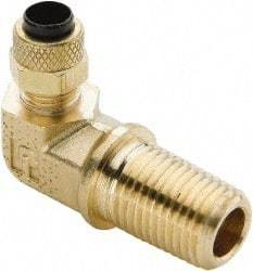 Parker - 1/4" OD, Brass Male Elbow - 150 Max Working psi, 0 to 150°F, Comp x MNPT Ends - Eagle Tool & Supply