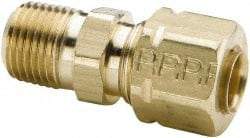 Parker - 3/4" OD, Brass Male Connector - 550 Max Working psi, -65 to 250°F, Comp x MNPT Ends - Eagle Tool & Supply