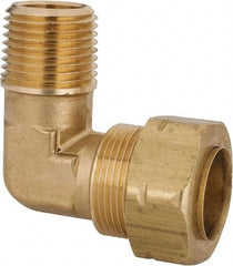 Parker - 3/4" OD, Brass Male Elbow - 550 Max Working psi, -65 to 250°F, Comp x MNPT Ends - Eagle Tool & Supply