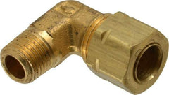 Parker - 5/16" OD, Brass Male Elbow - 1,200 Max Working psi, -65 to 250°F, Comp x MNPT Ends - Eagle Tool & Supply