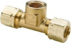 Parker - 1/4" OD, Brass Male 45° Elbow - 1,400 Max Working psi, -65 to 250°F, Comp x MNPT Ends - Eagle Tool & Supply