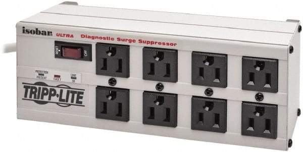 Tripp-Lite - 8 Outlets, 120 VAC15 Amps, 25' Cord, Power Outlet Strip - Floor, Keyhole Mount, 5-15 NEMA Configuration, 3-1/2" Strip - Eagle Tool & Supply