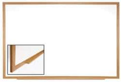 Ghent - 36-5/8" High x 48-1/2" Wide Porcelain on Steel Magnetic Marker Board with Wood Frame - Wood Frame, 1-3/4" Deep - Eagle Tool & Supply