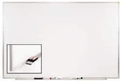 Ghent - 24" High x 36" Wide Porcelain on Steel Magnetic Marker Board - Aluminum Frame, 1.88" Deep - Eagle Tool & Supply