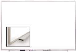 Ghent - 48-1/2" High x 72-1/2" Wide Acrylic/Enamel Magnetic Marker Board - Aluminum Frame, 2.63" Deep - Eagle Tool & Supply