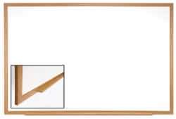 Ghent - 24-5/8" High x 36-5/8" Wide Porcelain on Steel Magnetic Marker Board with Wood Frame - Wood Frame, 1-3/4" Deep - Eagle Tool & Supply