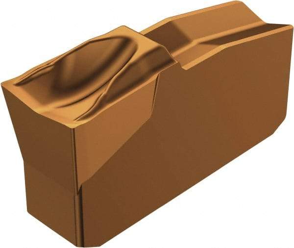 Sandvik Coromant - N151.225 7E 1125 Grade, 0.0984" Cutting Width, Carbide Cutoff Insert - 0° Neutral Lead Angle, 0.0039" Cnr Rad, TiAlN Coated - Eagle Tool & Supply